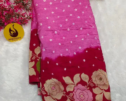 Original Paithani Border Hand Knot Bandini Sarees - MUNNI19