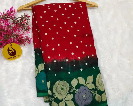 Original Paithani Border Hand Knot Bandini Sarees - MUNNI15