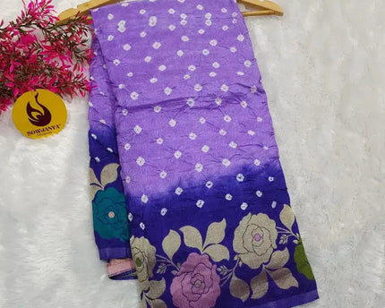 Original Paithani Border Hand Knot Bandini Sarees - MUNNI16
