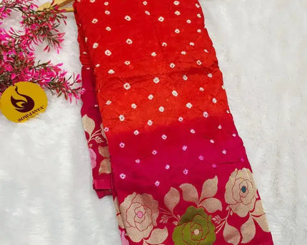 Original Paithani Border Hand Knot Bandini Sarees - MUNNI11