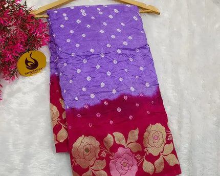Original Paithani Border Hand Knot Bandini Sarees - MUNNI18