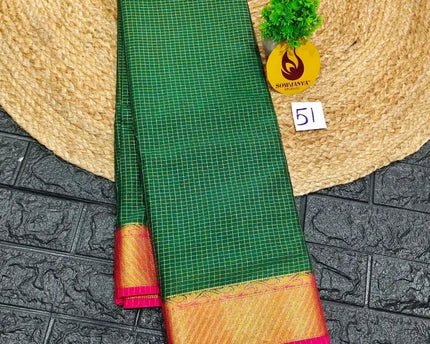 Premium Quality Mysore Crepe Sarees with Rich Pallu  - MYSORE051