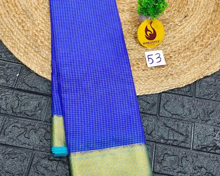 Premium Quality Mysore Crepe Sarees with Rich Pallu  - MYSORE053
