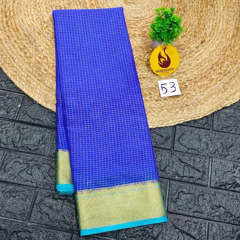 Premium Quality Mysore Crepe Sarees with Rich Pallu  - MYSORE053