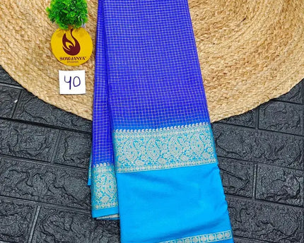 Premium Quality Mysore Crepe Sarees with Rich Pallu  - MYSORE040