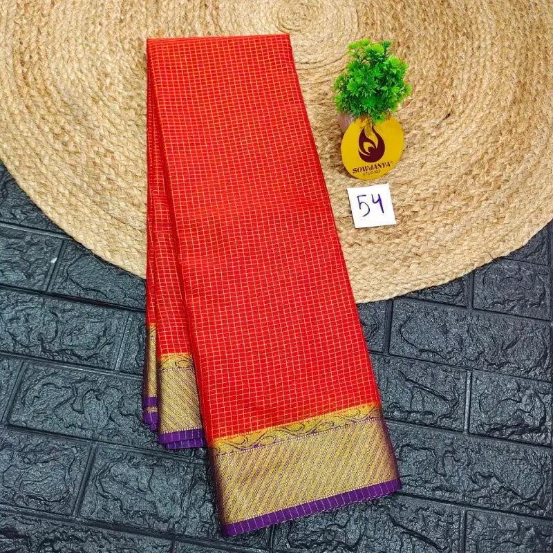 Premium Quality Mysore Crepe Sarees with Rich Pallu  - MYSORE054
