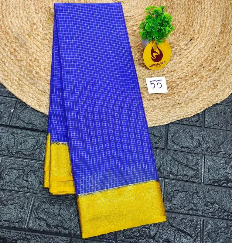 Premium Quality Mysore Crepe Sarees with Rich Pallu  - MYSORE055