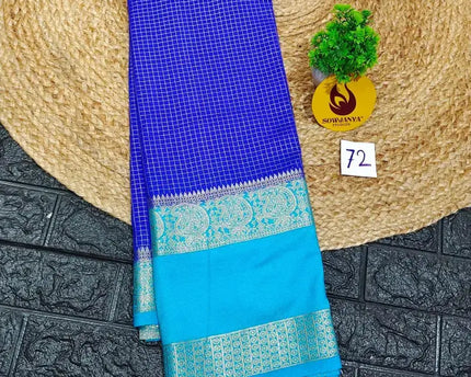 Premium Quality Mysore Crepe Sarees with Rich Pallu  - MYSORE072