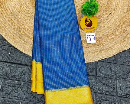 Premium Quality Mysore Crepe Sarees with Rich Pallu  - MYSORE057