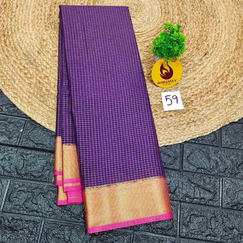 Premium Quality Mysore Crepe Sarees with Rich Pallu  - MYSORE059