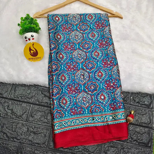 Japan Satin Crape Original Mirror Sarees46 - AJRAK