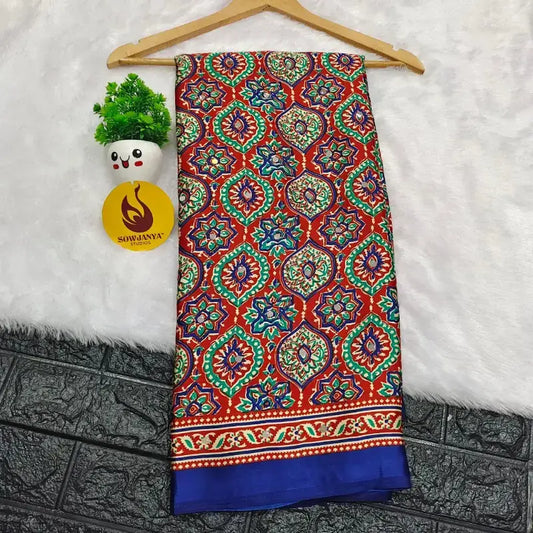 Japan Satin Crape Original Mirror Sarees44 - AJRAK