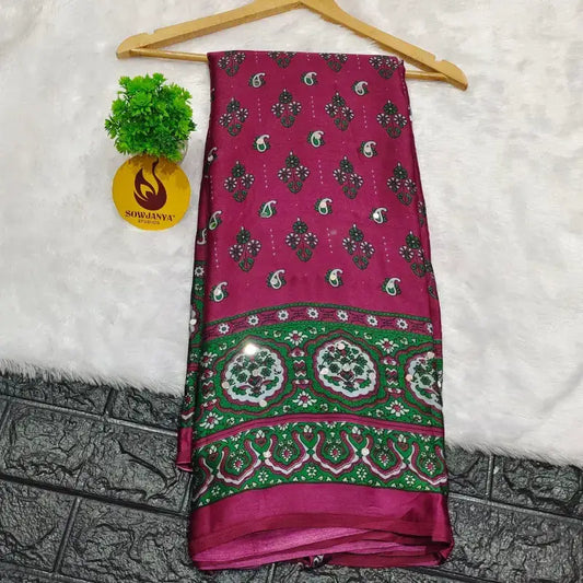 Japan Satin Crape Original Mirror Sarees36 - AJRAK