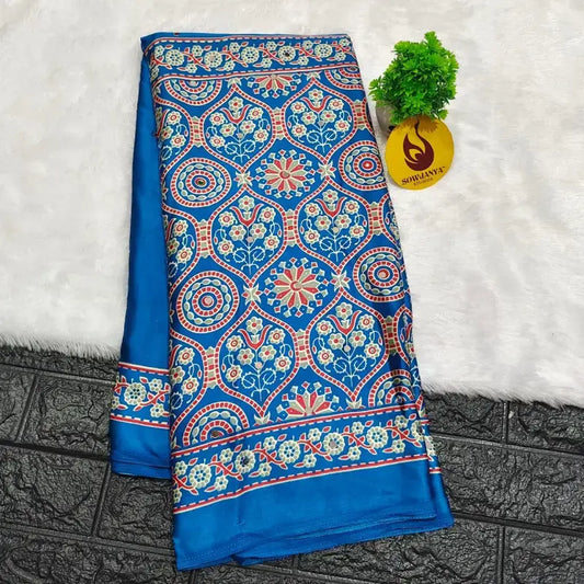 Japan Satin Crape Original Mirror Sarees52 - AJRAK
