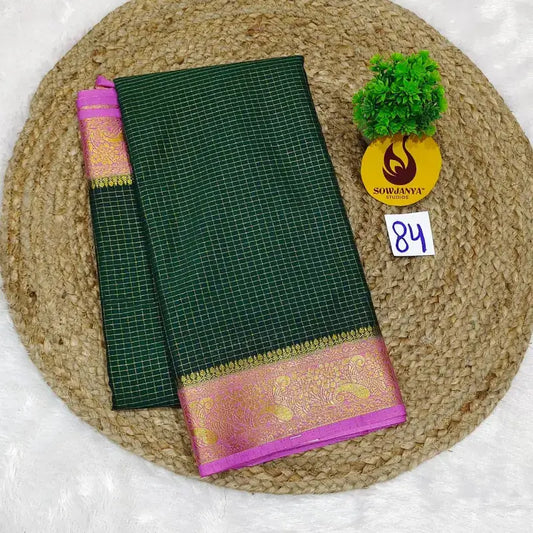 Premium Quality Mysore Crepe Sarees With Rich Pallu - MYSORE084
