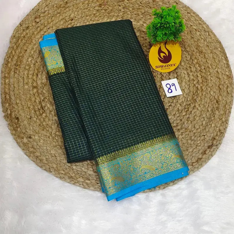 Premium Quality Mysore Crepe Sarees With Rich Pallu - MYSORE089