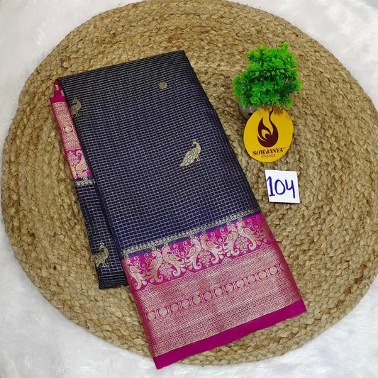 Premium Quality Mysore Crepe Sarees With Rich Pallu - MYSORE0104