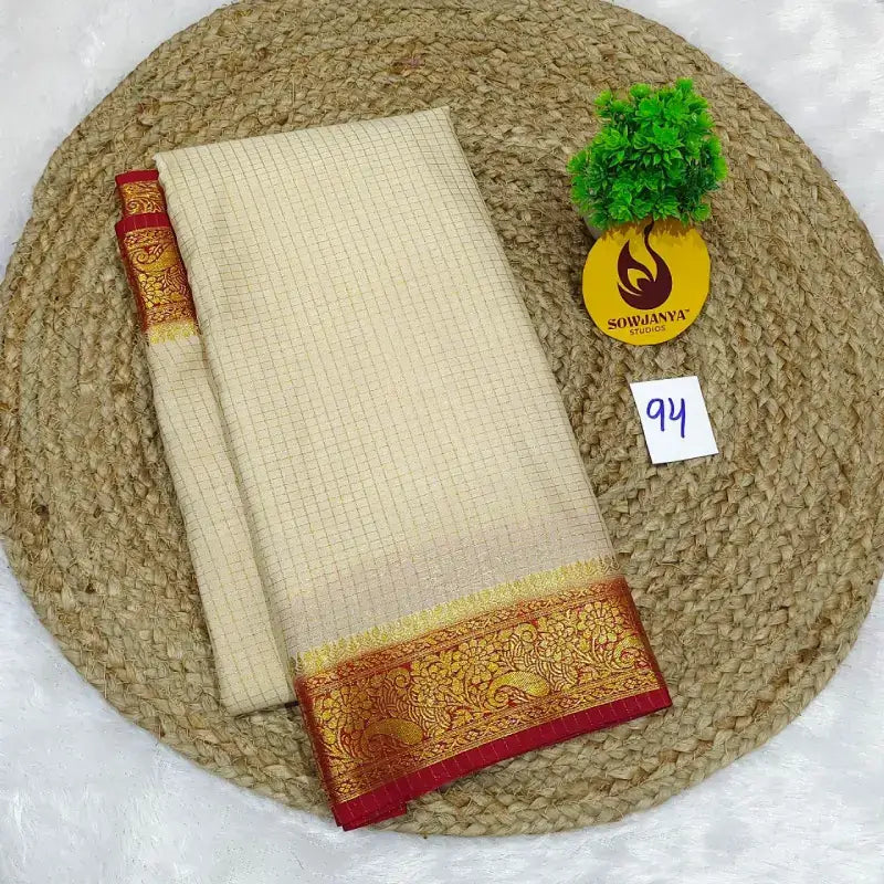 Premium Quality Mysore Crepe Sarees With Rich Pallu - MYSORE094