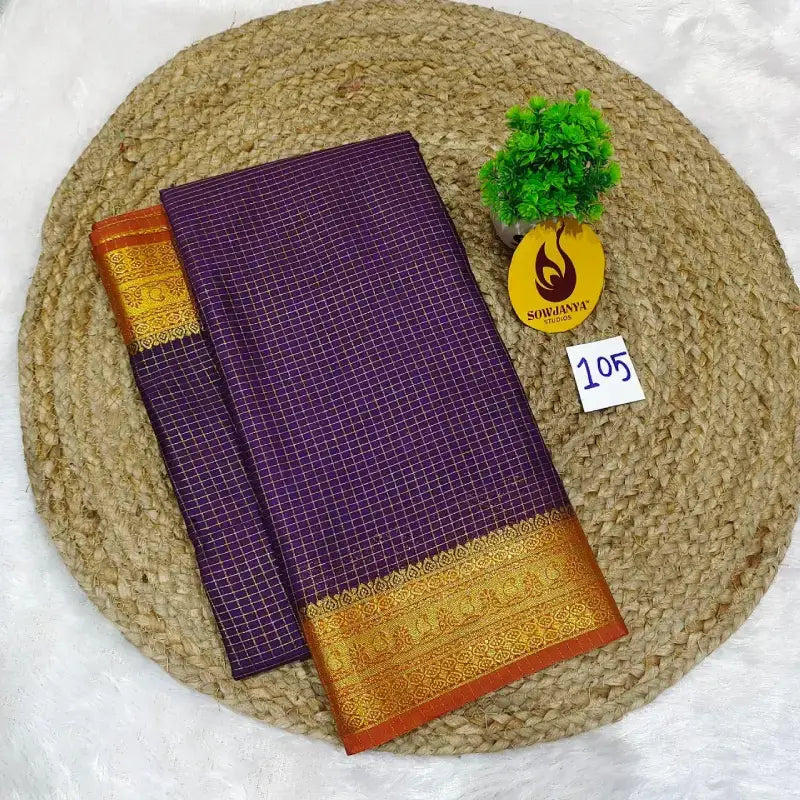 Premium Quality Mysore Crepe Sarees With Rich Pallu - MYSORE0105