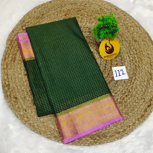 Premium Quality Mysore Crepe Sarees With Rich Pallu - MYSORE0112