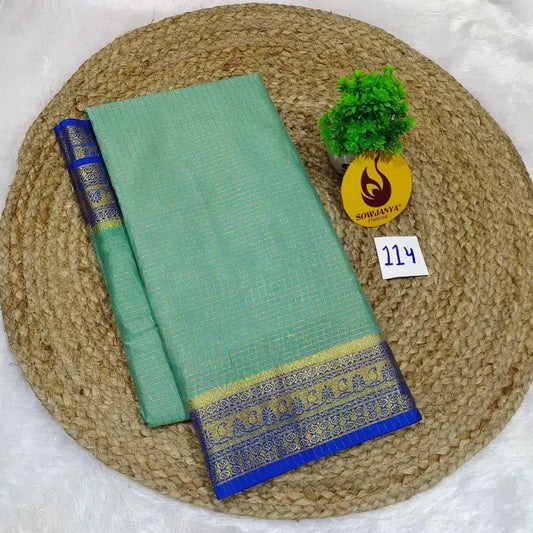 Premium Quality Mysore Crepe Sarees With Rich Pallu - MYSORE0114