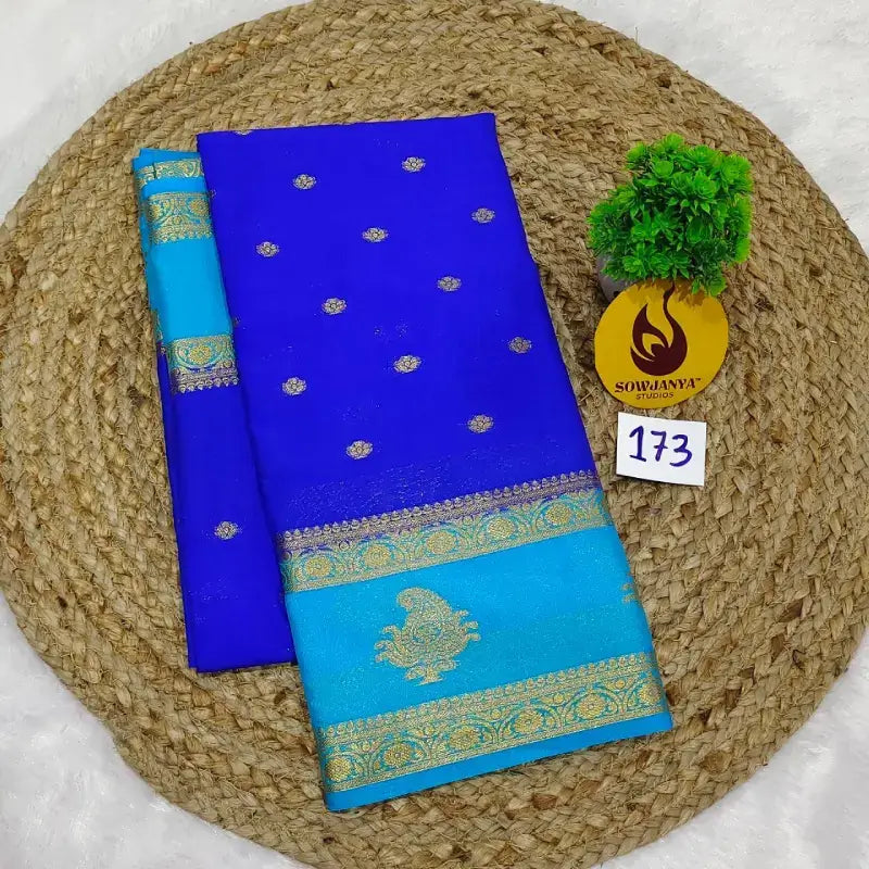 Premium Quality Mysore Crepe Sarees  - MYSORE0173