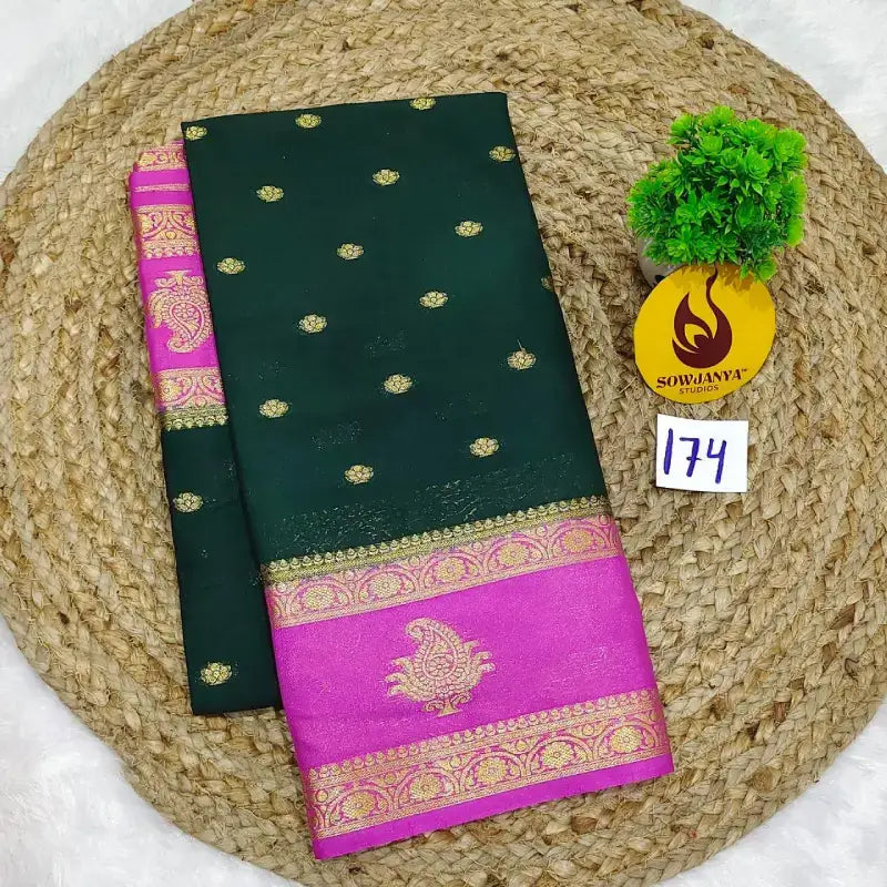 Premium Quality Mysore Crepe Sarees  - MYSORE0174