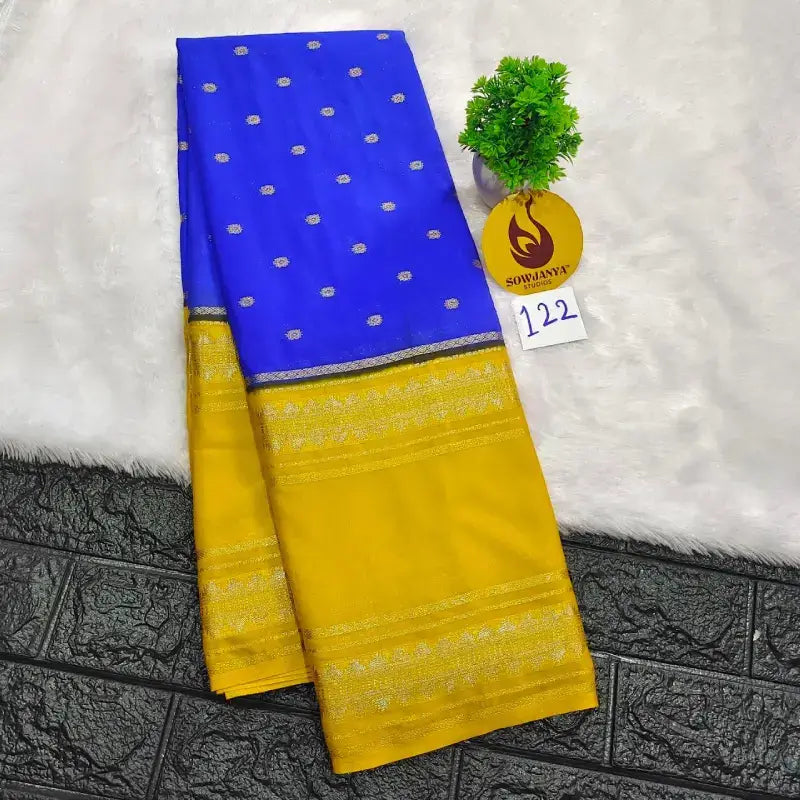 Premium Quality Mysore Crepe Sarees  - MYSORE0122