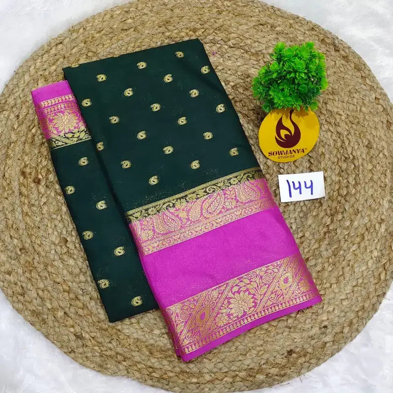 Premium Quality Mysore Crepe Sarees  - MYSORE0144