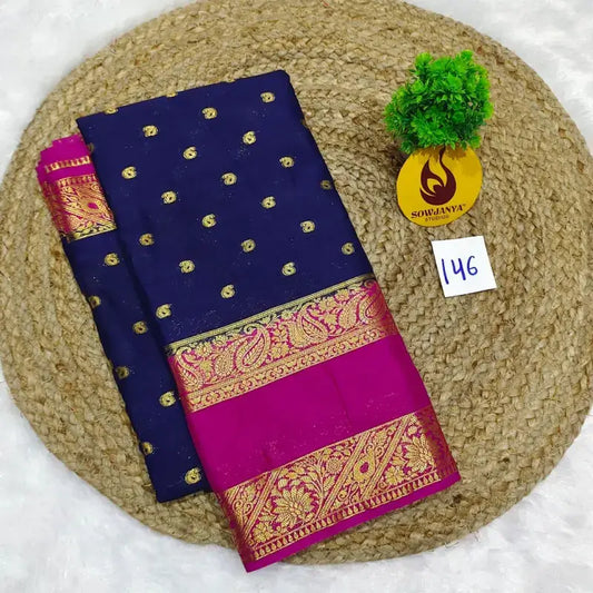 Premium Quality Mysore Crepe Sarees  - MYSORE0146