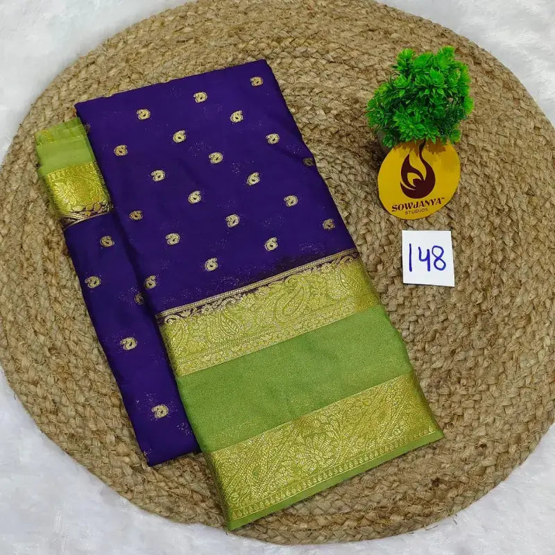 Premium Quality Mysore Crepe Sarees  - MYSORE0148
