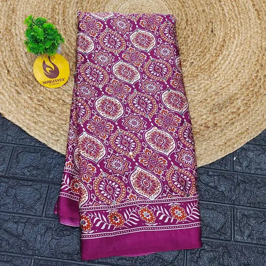 Japan Satin Crape Original Mirror Sarees54 - AJRAK