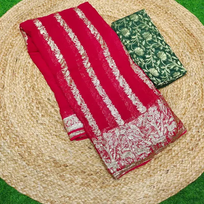 Premium Vicose Georgette Sarees - GRAB50