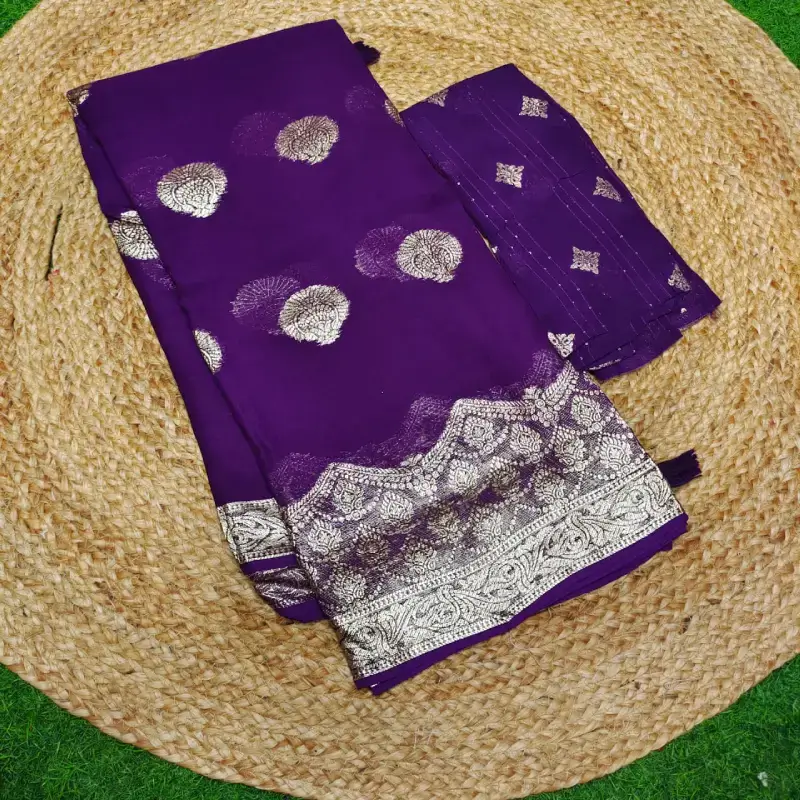 Pure Viscose Georgette Sarees - BACK25