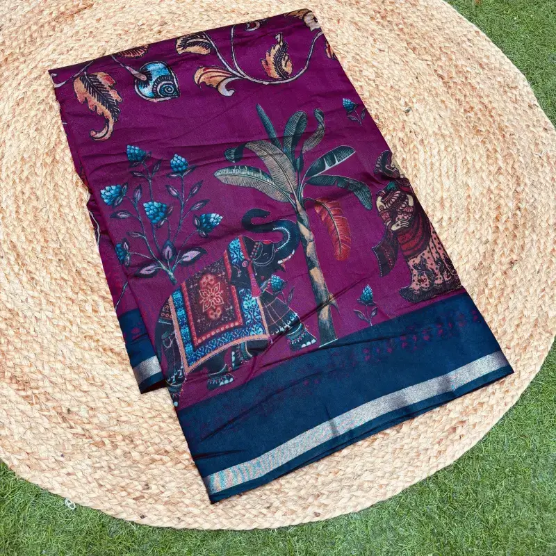 Silk Cotton Sarees With Viscose Border - SSVBC31