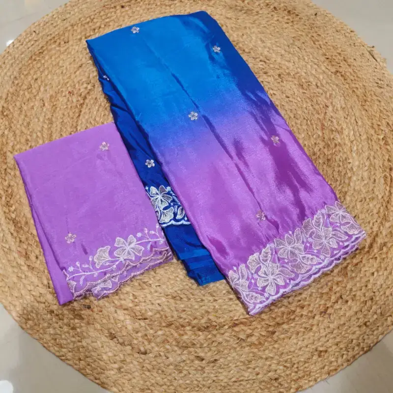 Chinon Cut Work Sarees - SSCNN3