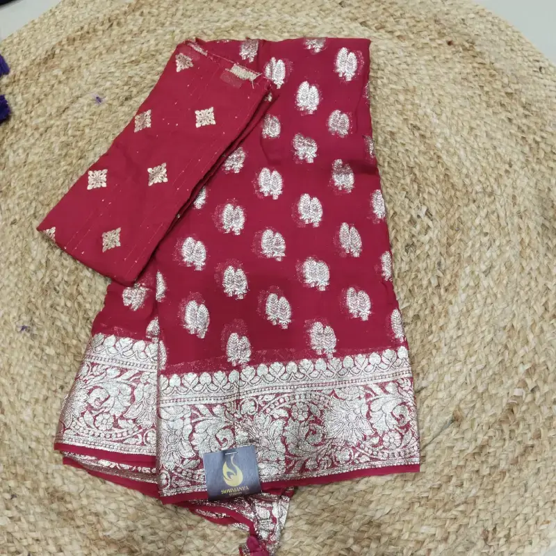 Premium Vicose Georgette Sarees - GRAB52