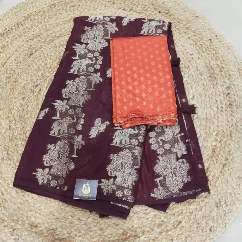 Premium Vicose Georgette Sarees - GRAB54