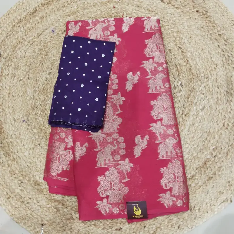 Premium Vicose Georgette Sarees - GRAB58
