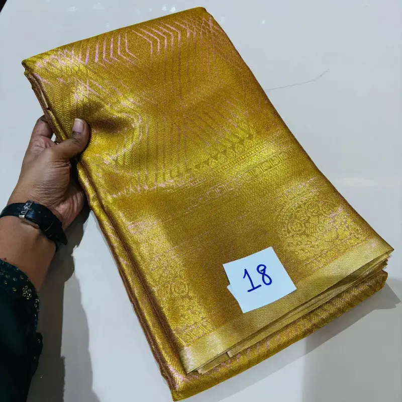 Tissue Pattu Sarees Semi  - SSGOLD18