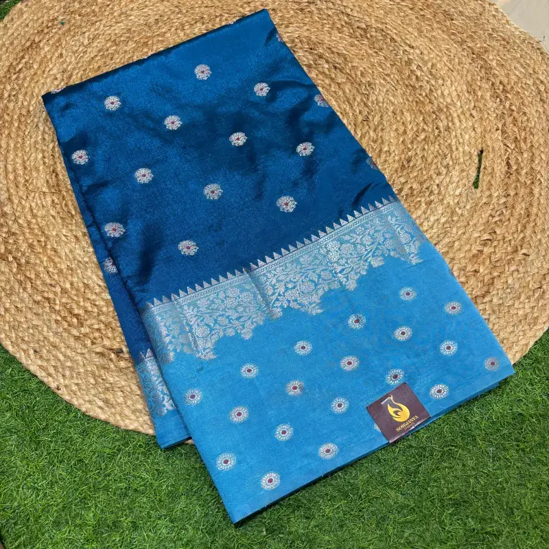 Banaras Green Mango Sarees-SSBRZ2