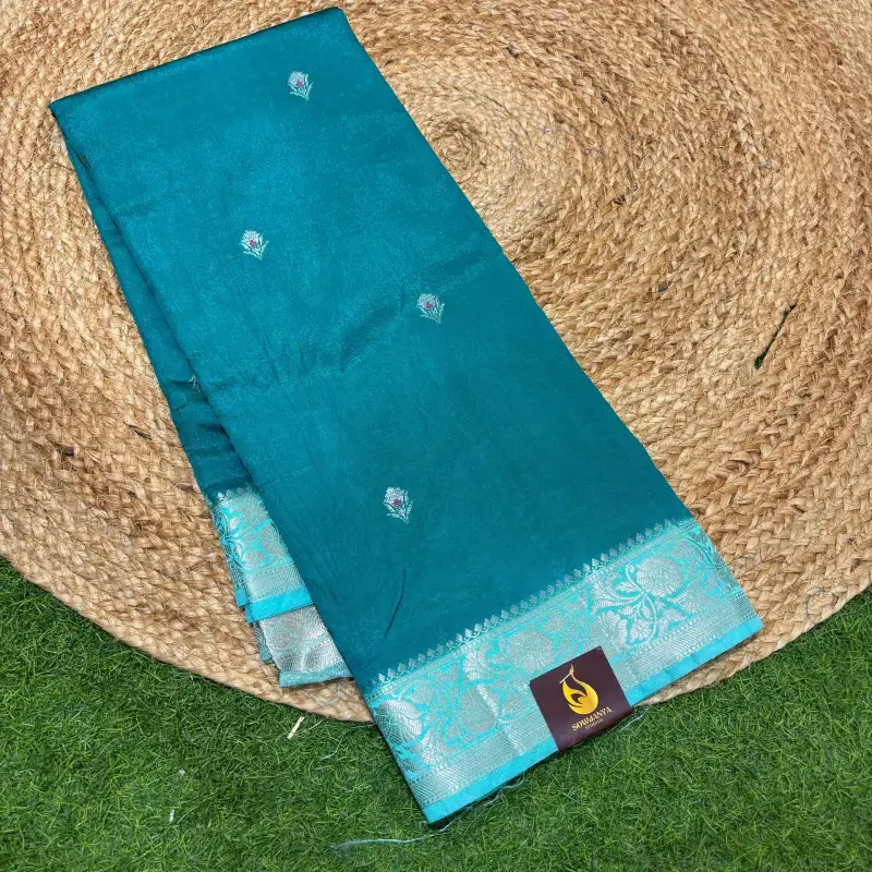 Banaras Green Mango Sarees-SSBHP1