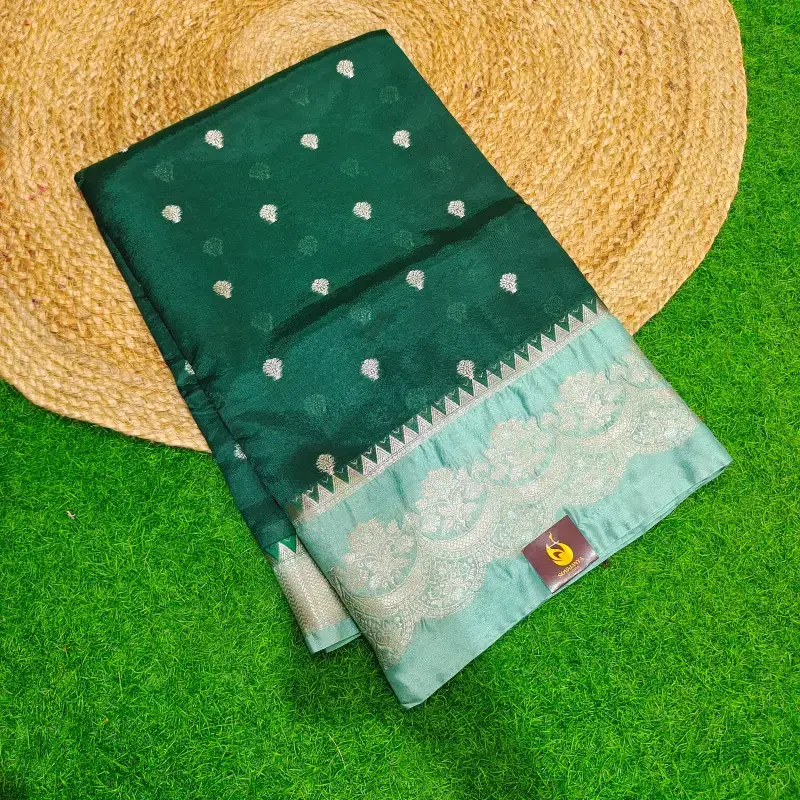 Banaras Green Mango Sarees-SSMZ04