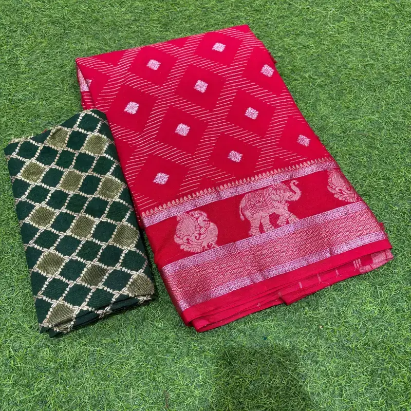Viscose Georgette Sarees -SSRED2