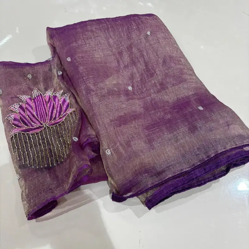 Organza Soft Tissue Sarees - SSTSU2