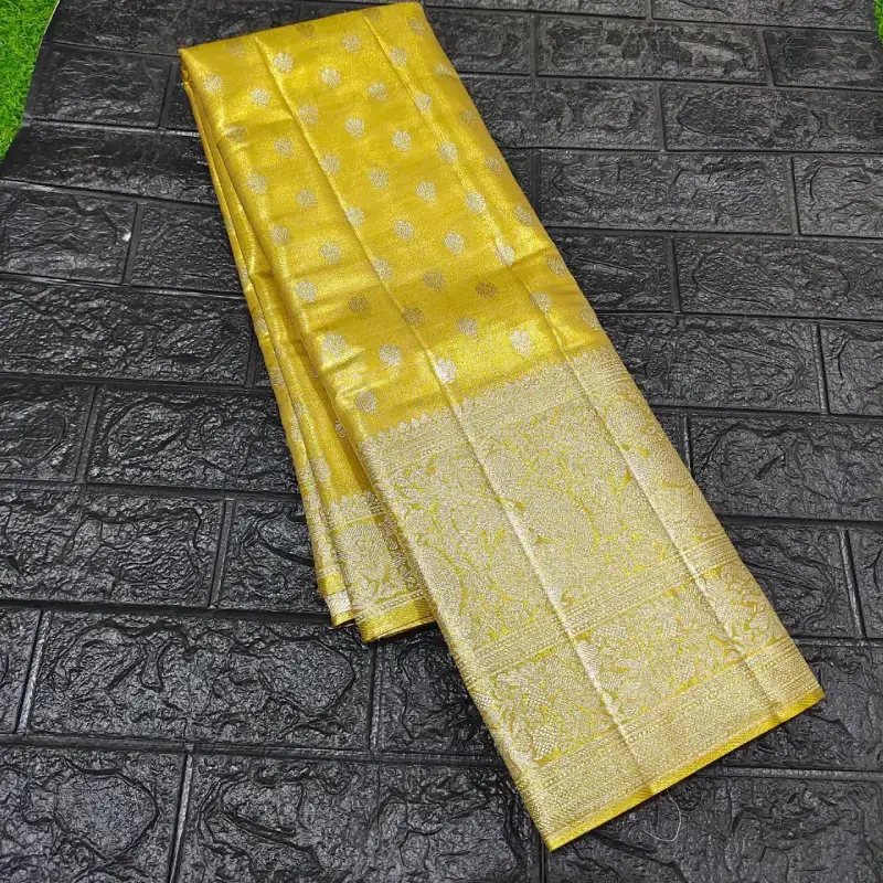 Premium Kanjeevaram Tissue Sarees-SSGKT01(gold)
