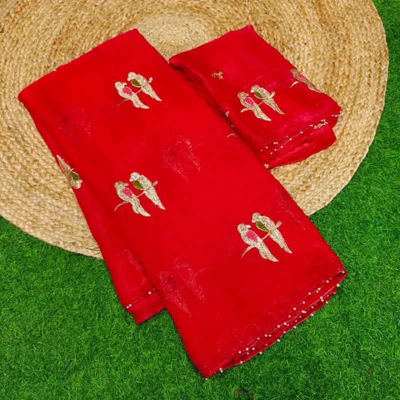 Designer Work Sarees -SSDPP2(red)