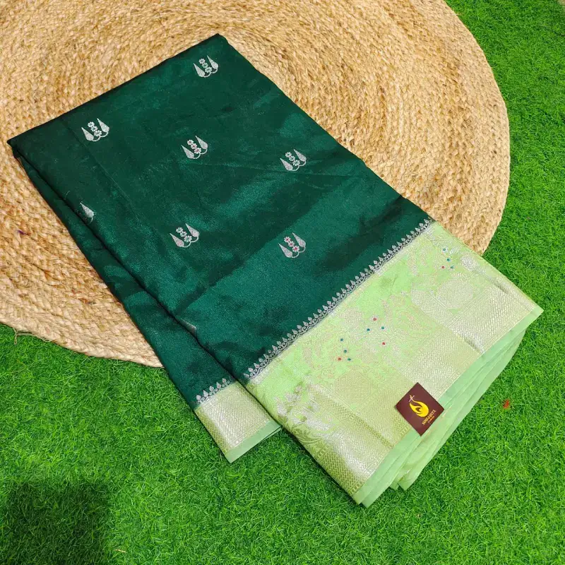Banaras Green Mango Sarees-SSMZ11