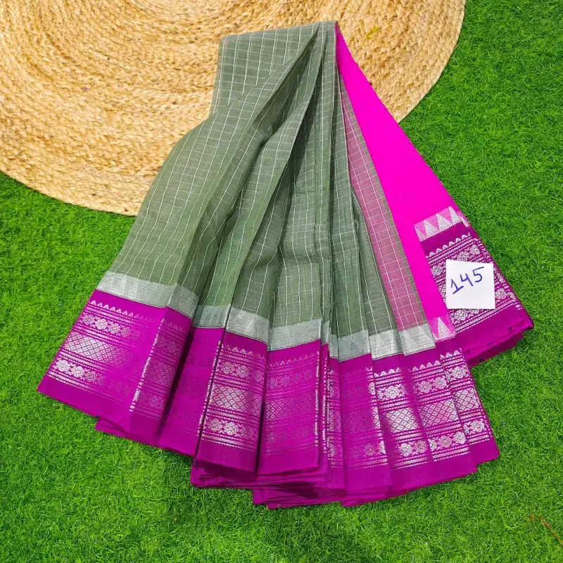 Premium Seiko Gadwal Cotton Sarees - ROYAL145