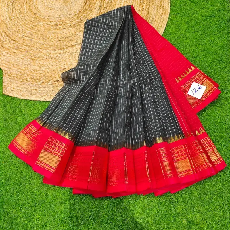 Premium Seiko Gadwal Cotton Sarees - ROYAL126